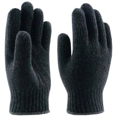 Перчатки трикотажные двойные с ПВХ зимние черные 10,5 ЛАФА