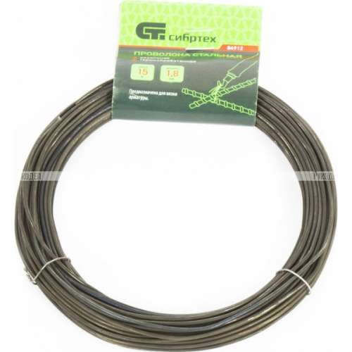 Проволока стальная 2.0мм длина 50 м Сибртех 47756