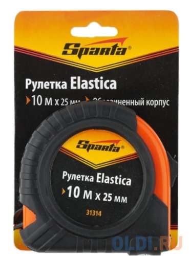 Рулетка 10мx25мм обрезиненный корпус Sparta 31314