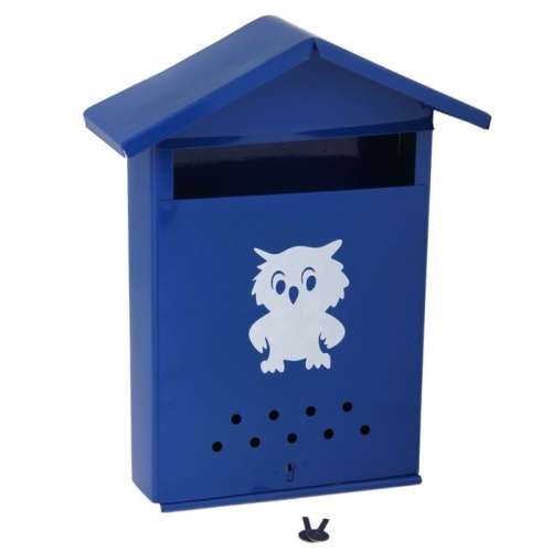 Ящик почтовый большой синий с петлей