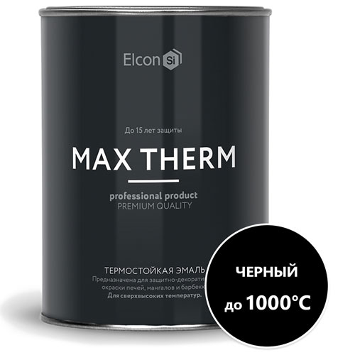 Эмаль термостойкая ELCON 1000С, черная 25кг