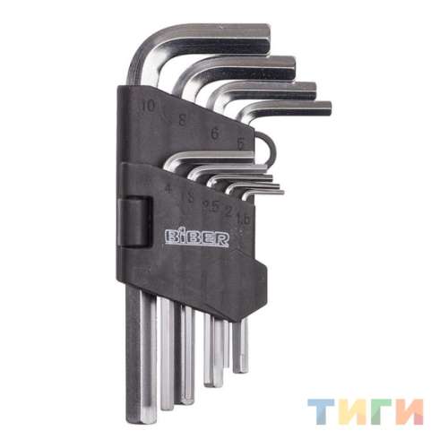 Набор ключей имбусовых Torx 9 шт Cr-V (1,5-10мм) БИБЕР 90506