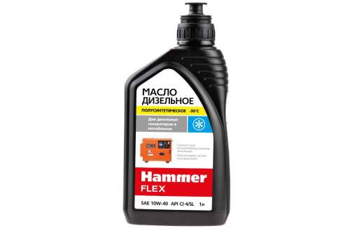 Масло Hammer Flex 501-017  дизельное полусинтетическое 1,0л, API CG-4/SJ, SAE 10W-40