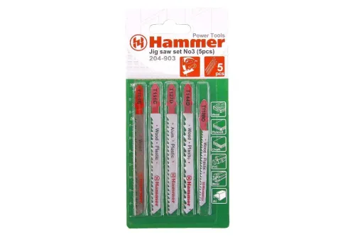 Пилки для лобзика Hammer Flex 204-106 T111С мягк. дерево/пластик (2шт)
