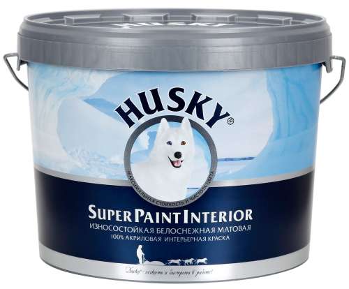 Краска HUSKY Super Interior износост. мат. акрил. интерьер (10л)
