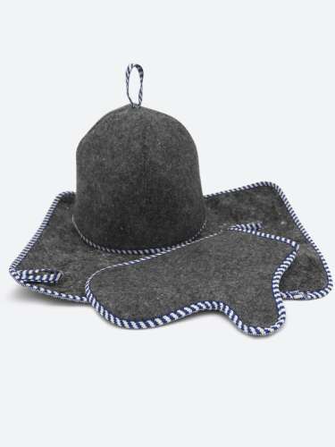 Набор для бани"Колокольчик" (шапка, рукавица, коврик)