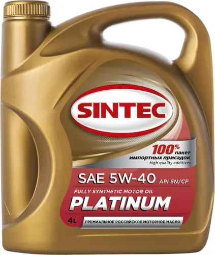 Автомасло 5W30 Sintoil/Sintec платинум SN/CF 4л (синт)