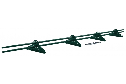 Снегозадержатель трубчатый Стандарт овальный (с креплением) 3,0м 20х40мм RAL 6005 зеленый мох