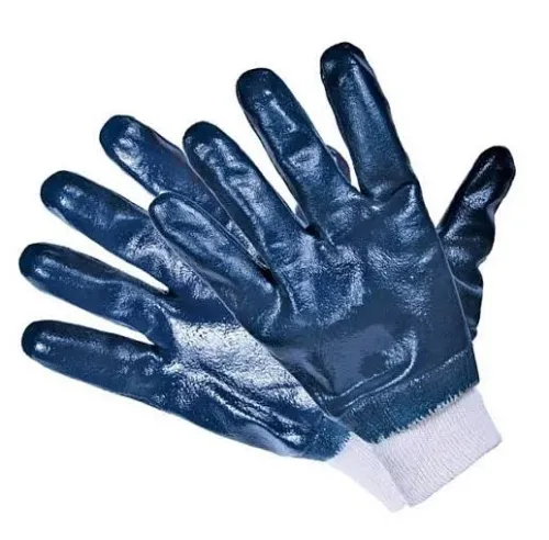 Перчатки нитриловые синие (манжета резинка)