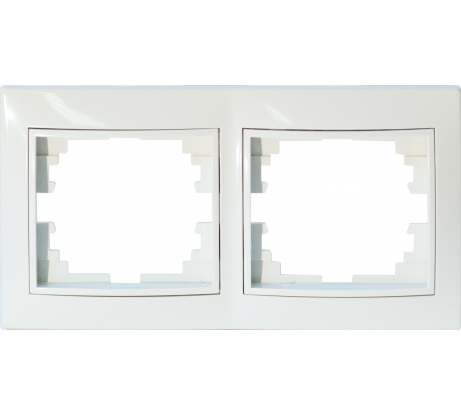 Рамка для розеток/выкл. 2 гнезда С/У белый 9533104