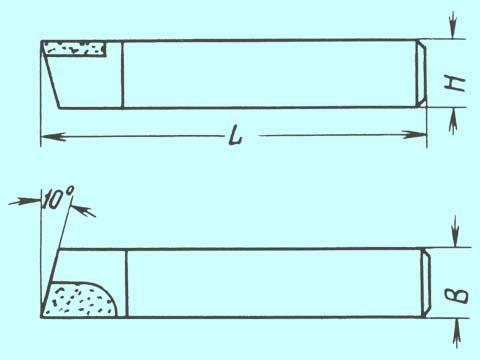 Резец проходной отогнутый 25 х 16 х 140  ВК8, ГОСТ 18877-73
