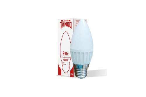 Лампа светодиодн. TANGO LED 9W E27 свеча 4000K 220V