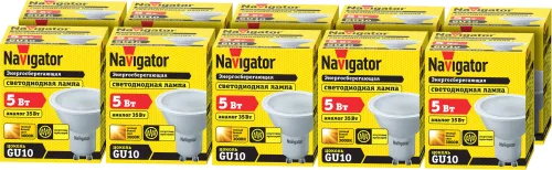 Лампа галогенная4 50Вт GU5.3 230V Navigator