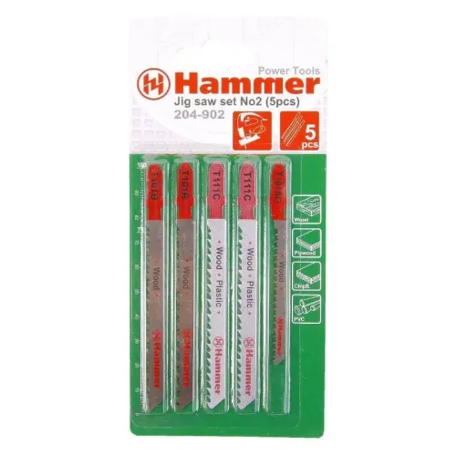 Пилки набор HAMMER 204-902 No2 дерево/пластик 5 шт