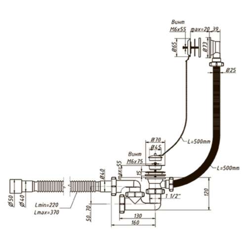 Магистральный фильтр КОЛБА 1/2 АКВАБРАЙТ АБФ-10-12 Slim Line 10"